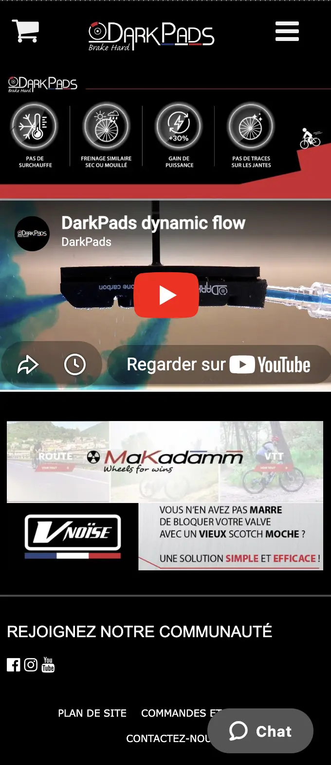 Ancien site DarkPads sur mobile