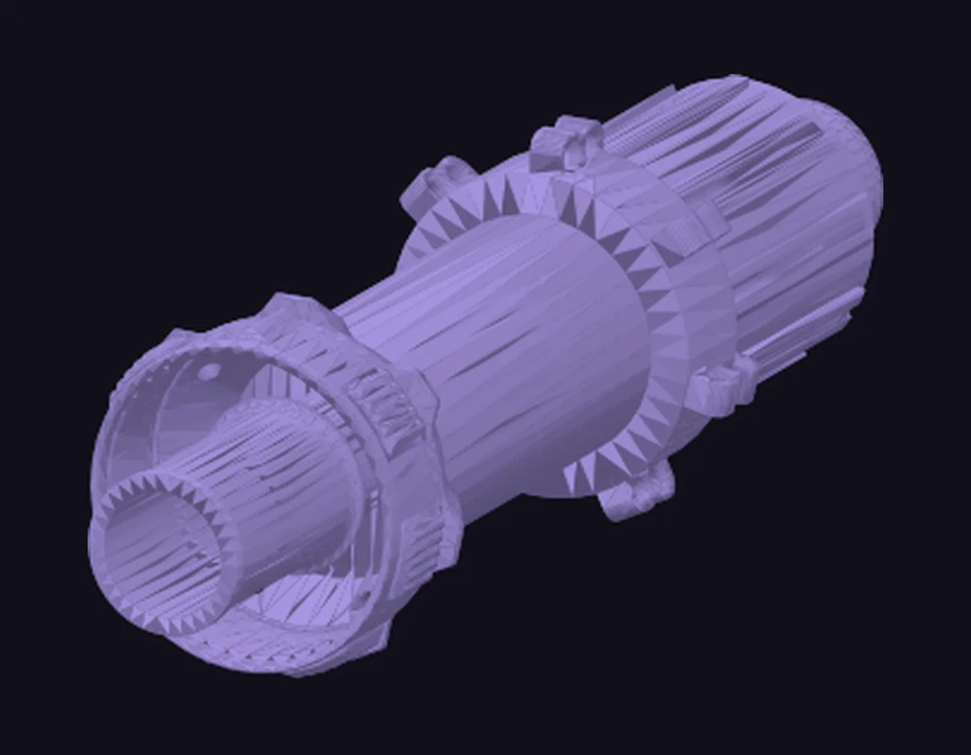 Modélisation 3D détaillée d’un moyeu arrière