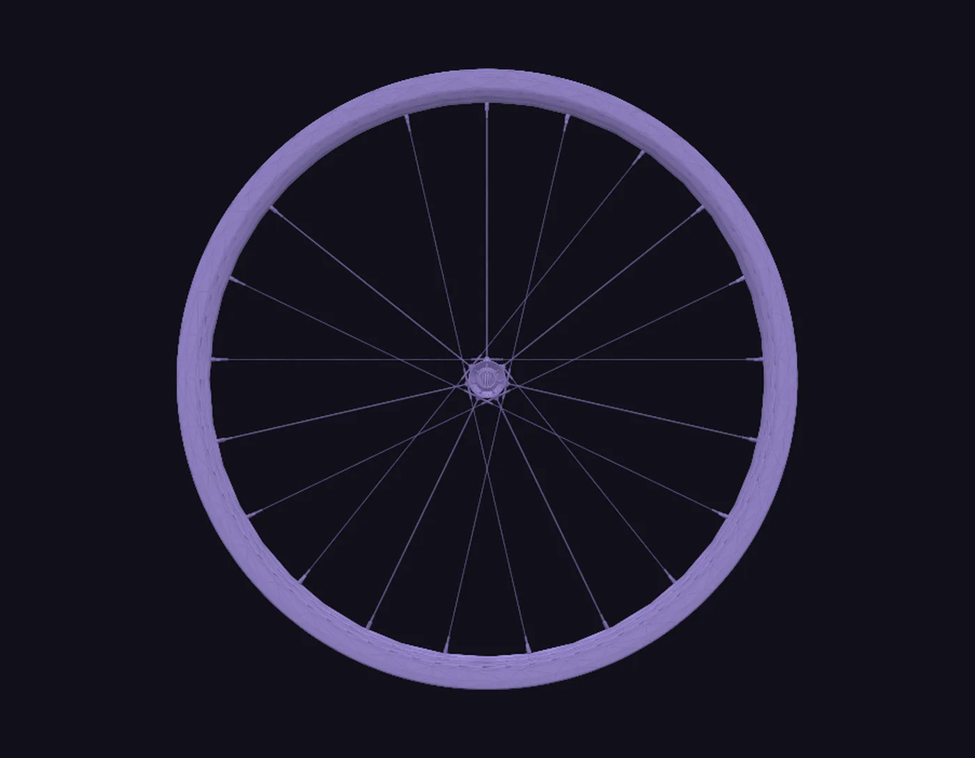 Assemblage 3D complet d’une roue de vélo