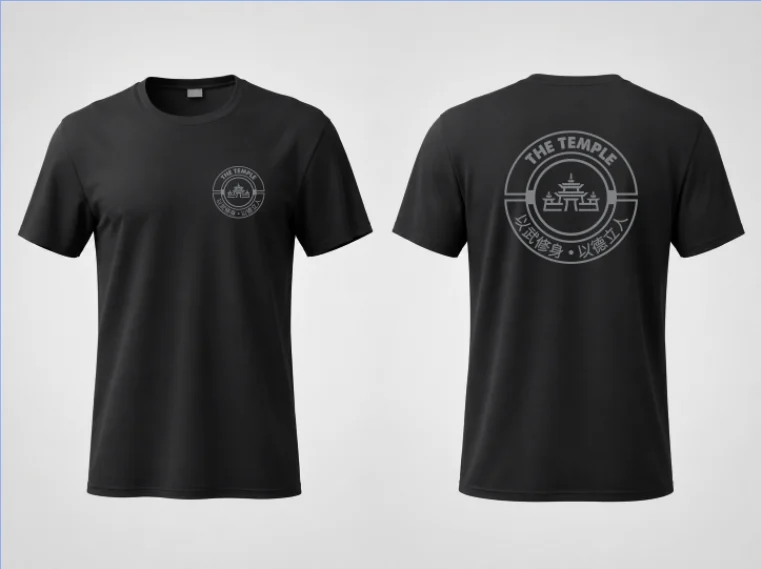 Textile — The Temple · tee-shirt noir