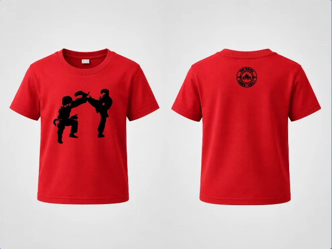 Textile — The Temple · tee-shirt rouge enfant